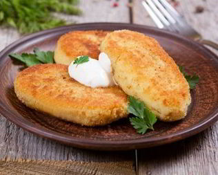 Картофельные зразы с грибной и мясной начинкой