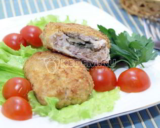 Куриные зразы с грибами Удачные