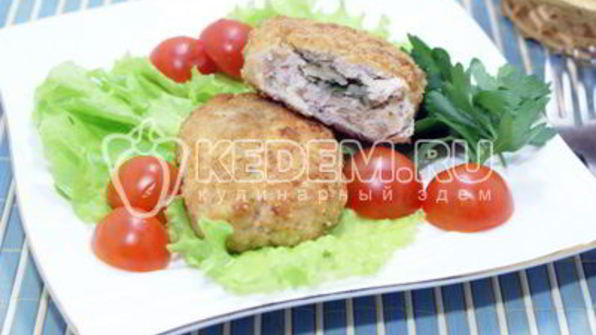 куриные зразы с грибами удачные