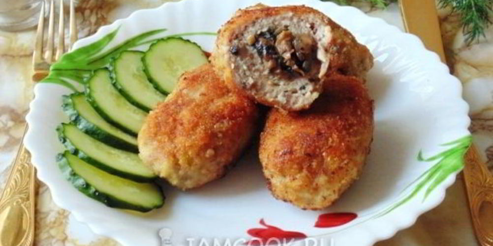 Рецепт мясных зраз с грибами