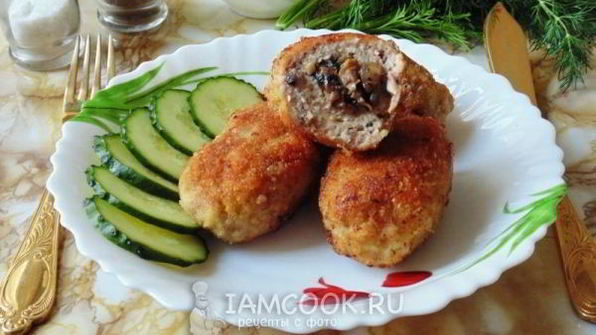 мясные зразы с грибами