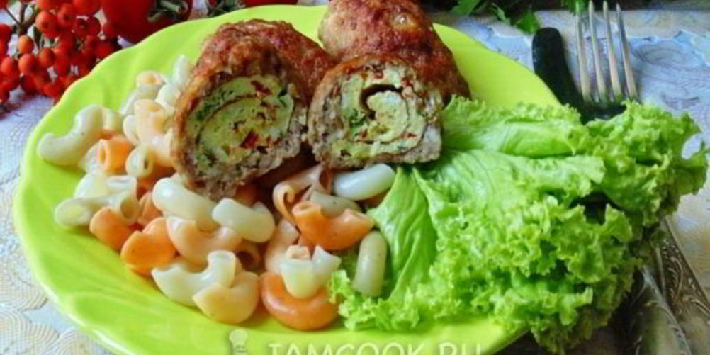 Рецепт мясных зраз с омлетом