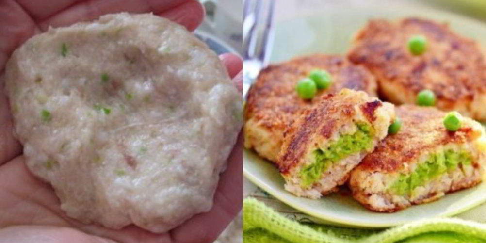 Рецепт рыбных зраз с зеленым горошком