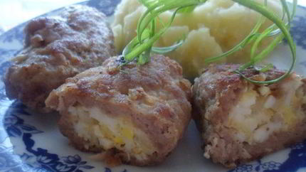 Зразы с яично-сырной начинкой