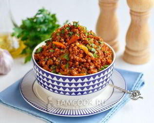 Гречка по-купечески с фаршем