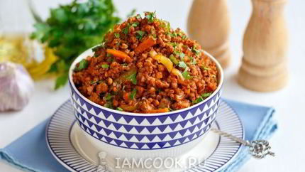 Гречка по-купечески с фаршем