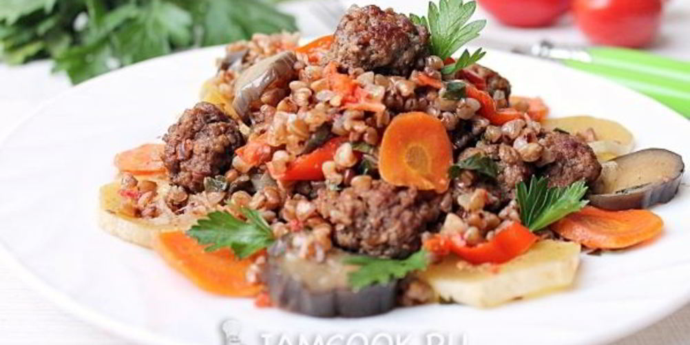 Рецепт гречки с фаршем и овощами