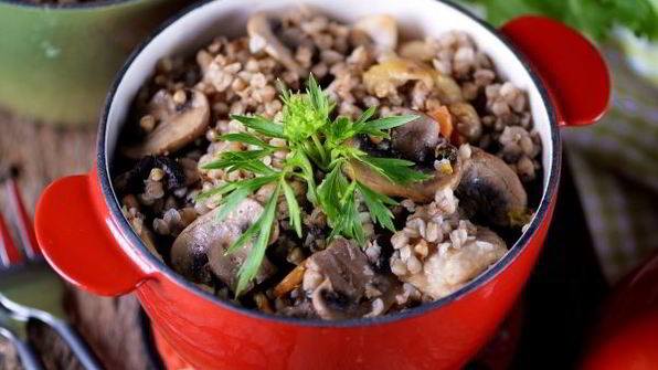 гречка с грибами в горшочке в духовке