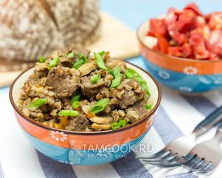 Гречка с мясом и грибами