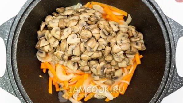 постная гречка с грибами