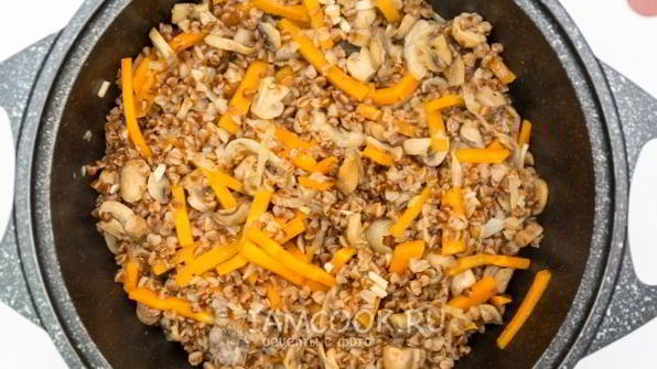 постная гречка с грибами