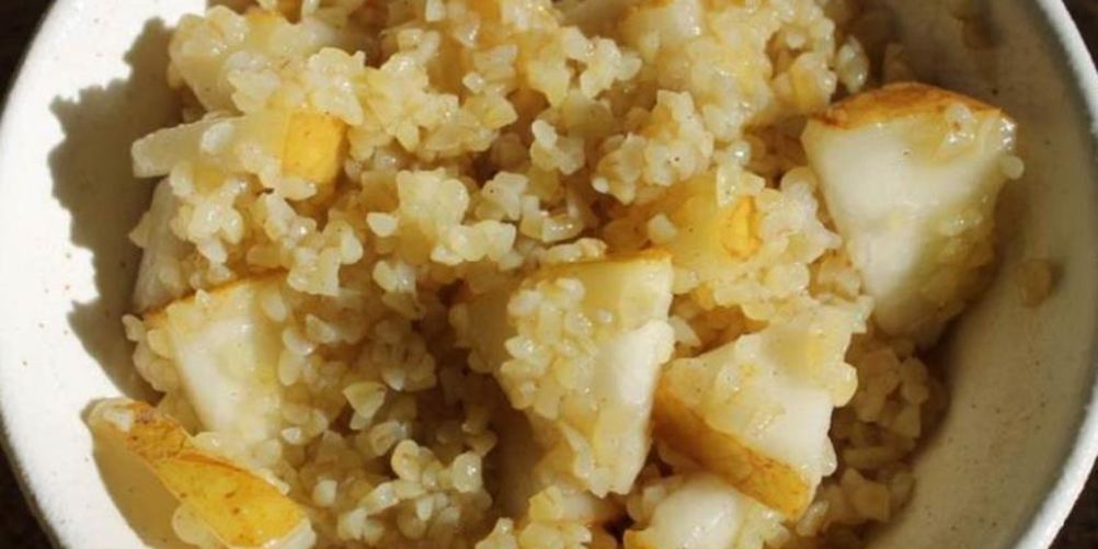 Рецепт медовой каши из булгура с грушей