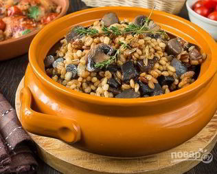 Перловая каша с грибами