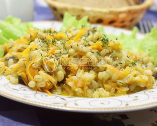 Перловка с грибами в мультиварке