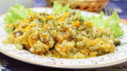 Перловка с грибами в мультиварке