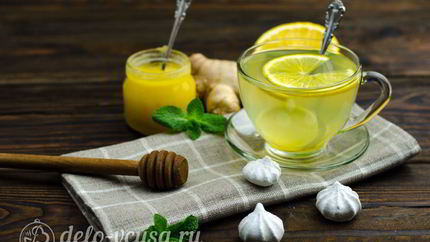 Имбирный чай с лимоном