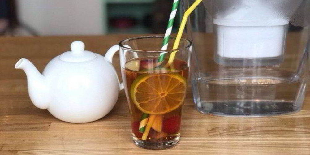 Рецепт холодного чая с малиной и лимоном