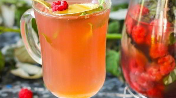 малиновый чай