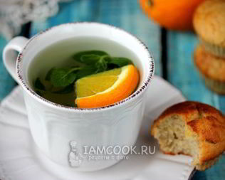 Мятный чай с апельсином