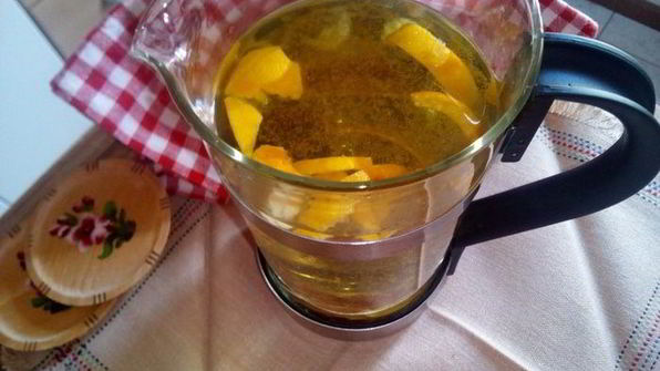 согревающий бруснично-мандариновый чай