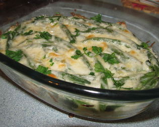 Спаржевая фасоль с соусом Mornay