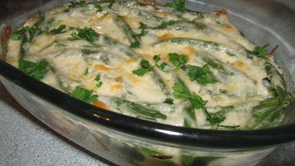 Спаржевая фасоль с соусом Mornay