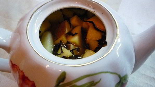 яблочный чай с апельсином и корицей