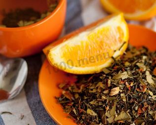 Зеленый чай с апельсином