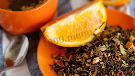 Зеленый чай с апельсином