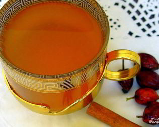 Зеленый чай с шиповником