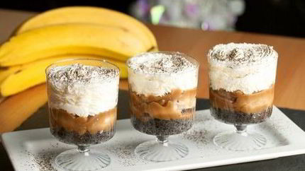 Банановый трайфл с черным кофе