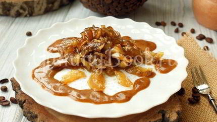 Карамелизированные баклажаны с кофейным соусом