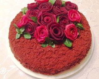 Наполеон с горьким шоколадом, кофе и миндальной пастой