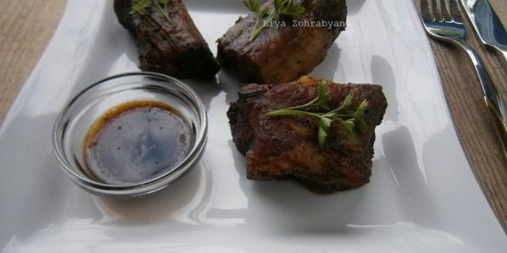 Рецепт свиных ребрышек с кофейным соусом