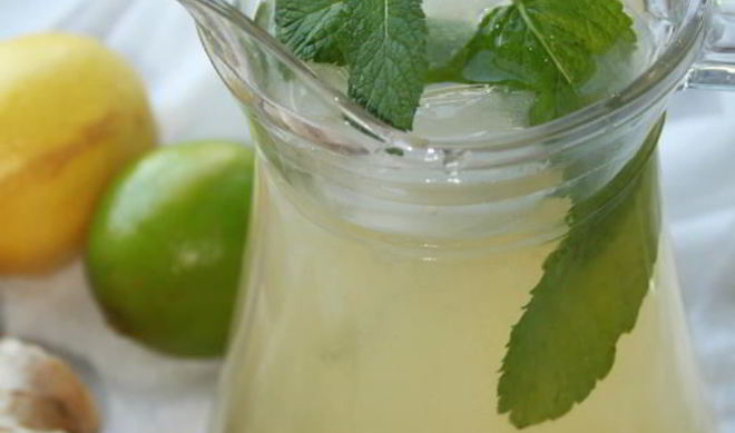 Лимонно-имбирный прохлаждающий напиток