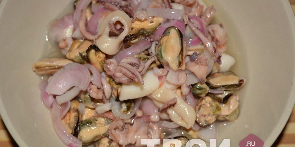 Рецепт маринованного коктейля из морепродуктов