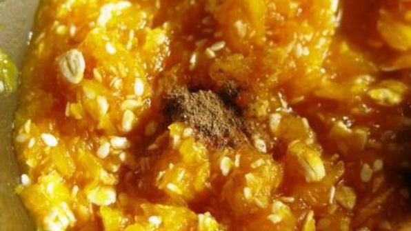 панна котта с тыквенно-злаковым коктейлем