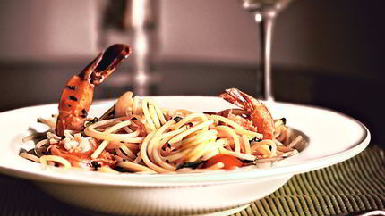 Паста с морским коктейлем