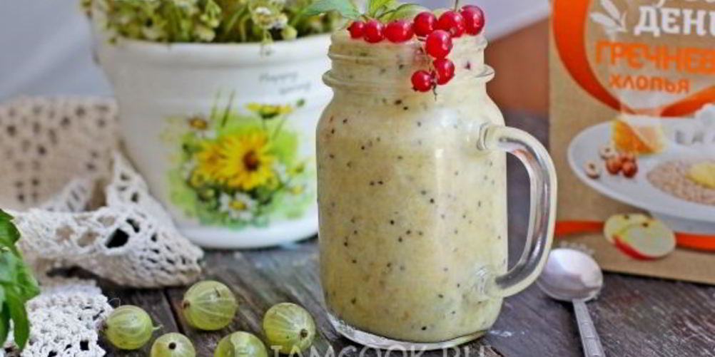 Рецепт фруктового смузи с гречневыми хлопьями