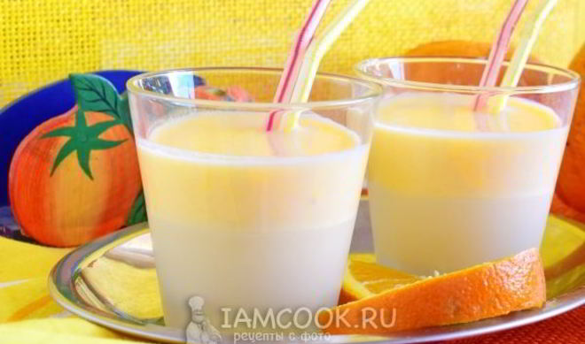 Смузи из кефира с апельсином