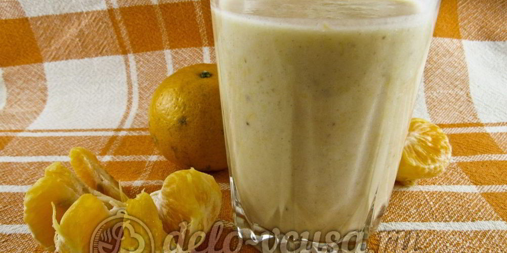 Рецепт смузей на кефире с бананом и мандарином