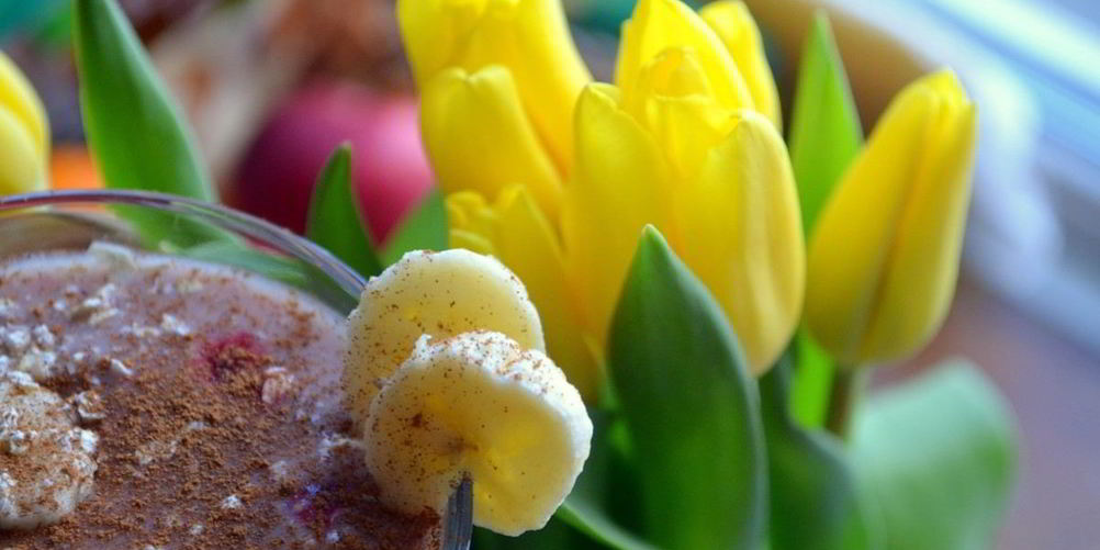 Рецепт смузей с бананома и малиной