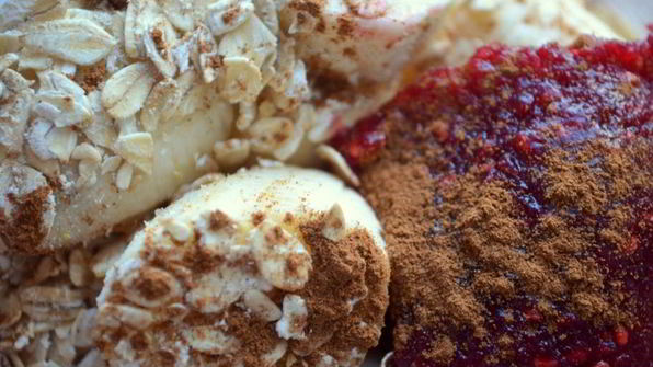 смузи с бананом и малиной