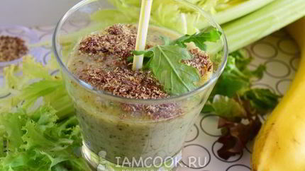 Смузи с сельдереем и семенами льна