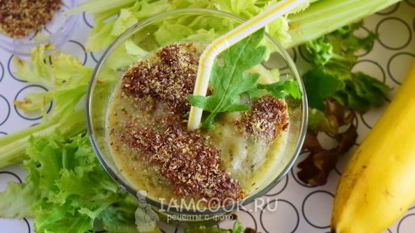 смузи с сельдереем и семенами льна