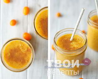 Тыквенный смузи с яблоком и бананом