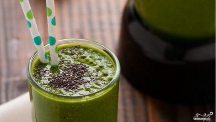 Зеленый коктейль с горохом