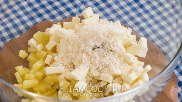 картофельный салат с адыгейским сыром