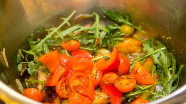 картофельный салат с говядиной