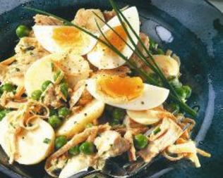 Картофельный салат с консервированным тунцом